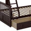 Lit superposé convertible en bois avec tiroirs simple et double-33848795