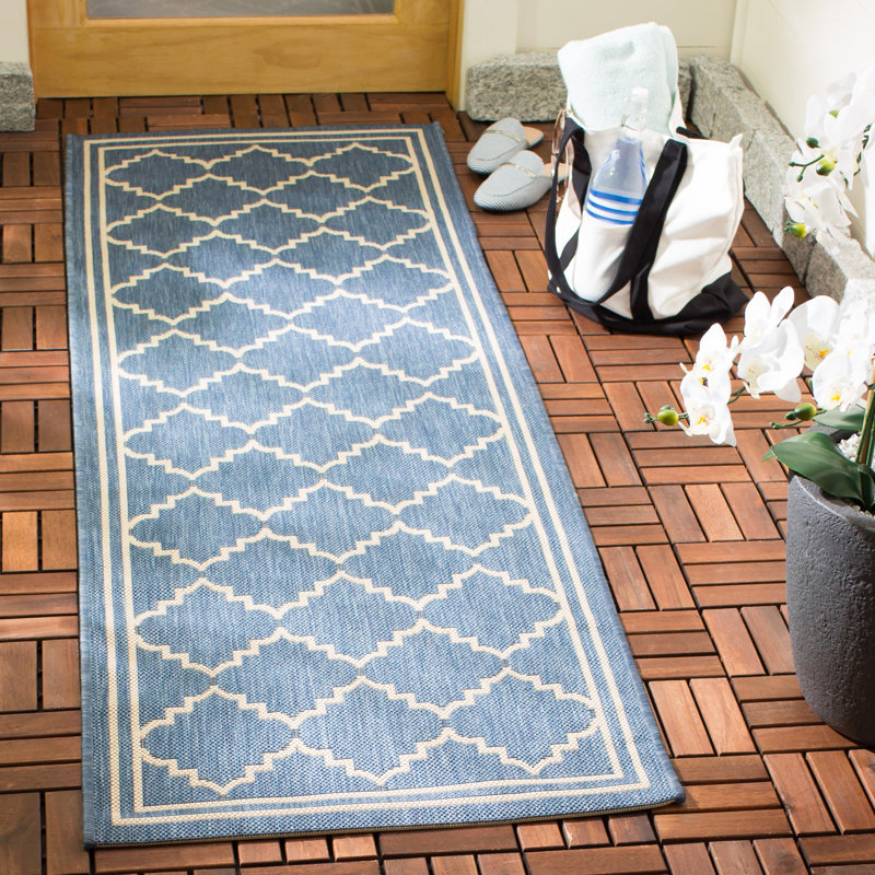 Herefordshire Performance Geometric Indoor/Outdoor Area Rug, Runner 2'3" x 10'