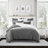 Alekis Gray Microfiber 3 Piece Coverlet / Bedspread Set-86497951-99228963