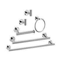 Design House 188508 Savannah 4 - Piece Bathroom Hardware Set Finish: Polished Chrome/White