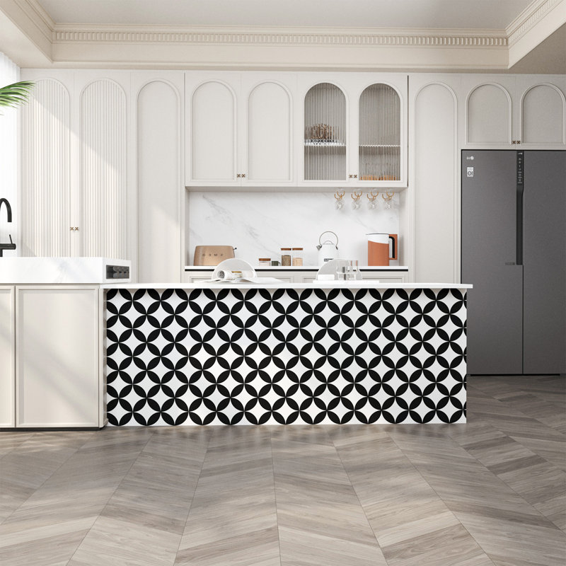 11,81 po X 11,81 po Carreau mural en vinyle auto-adhésif, dosseret pour cuisine et salle de bain, noir (paquet de 10)