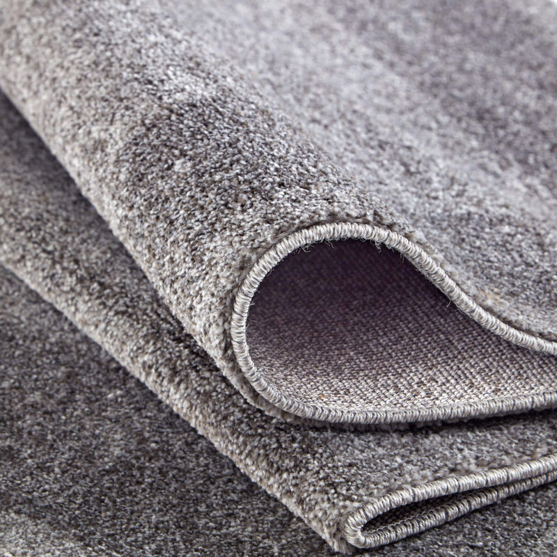 Ephesus Collection Living Room Rugs Bordered Design in Grey, Rectangle 120 x 170cm