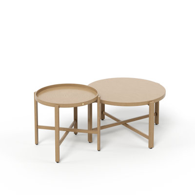 Two Outdoor Metal Patio Coffee Tables