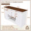 Buffet de ferme 54 "avec armoire de rangement et tablette réglable - table de salle à manger avec tiroir