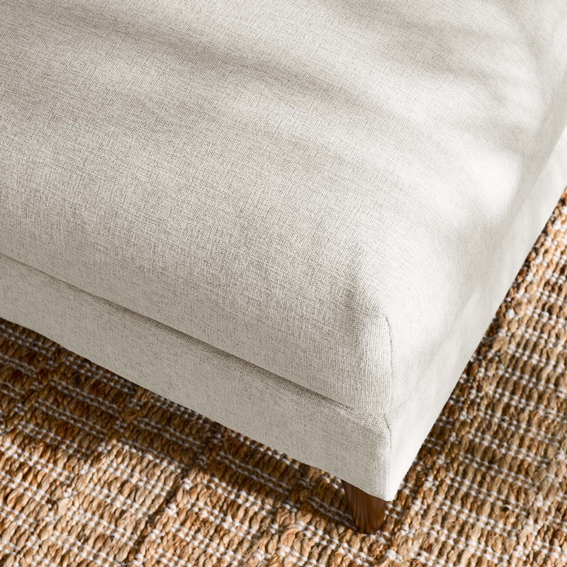 Repose-pieds rembourré Modway Zoya, 100 % polyester ivoire