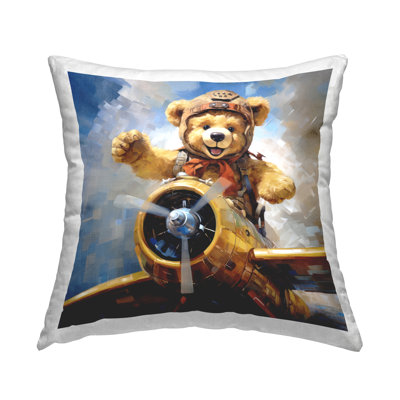 Coussin Pilot Bear in Clouds