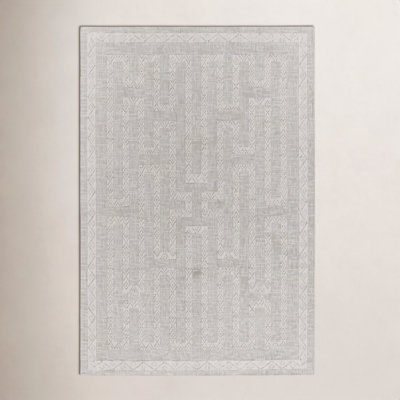 Pavia Gray Beige Moroccan Outdoor Rug