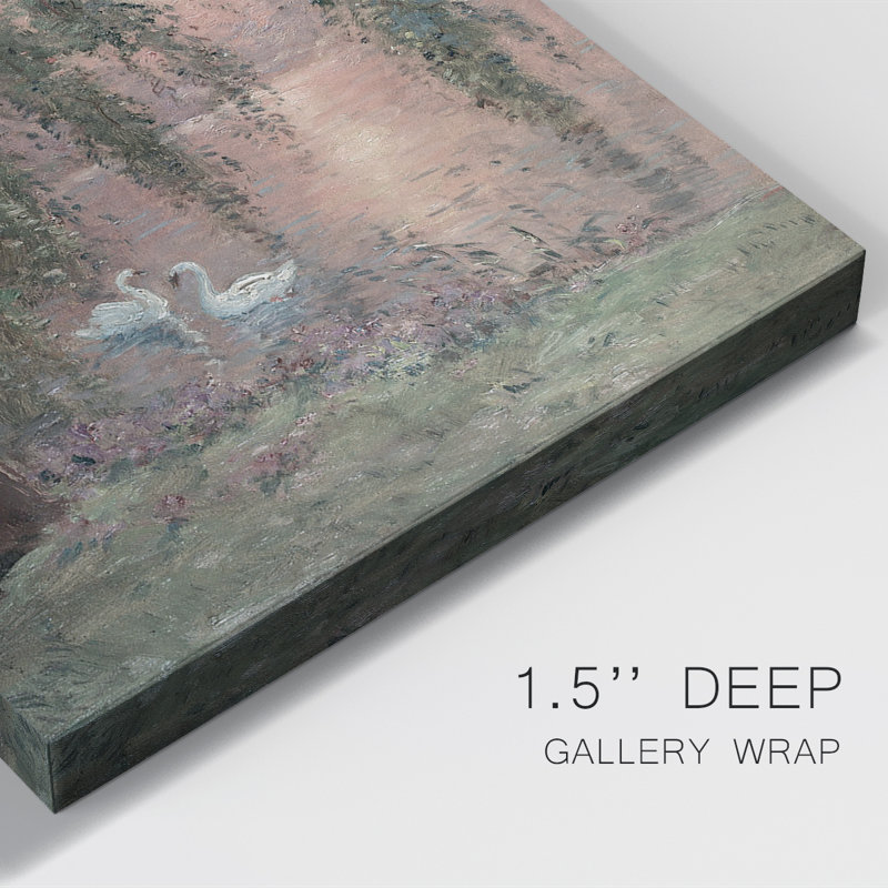 Paysage rétro - impression sur toile tendue, H 61 po x l 41 po