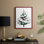 «Christmas Holiday Art» CDXxVII, reproduction d'art encadrée - bois massif