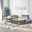 Lit superposé simple au-dessus de simple avec tiroirs, lits convertibles, gris-107297484-107297485