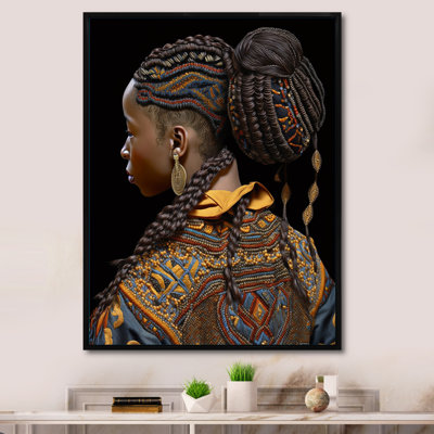 Femme afro-américaine, vêtements traditionnels I sur toile