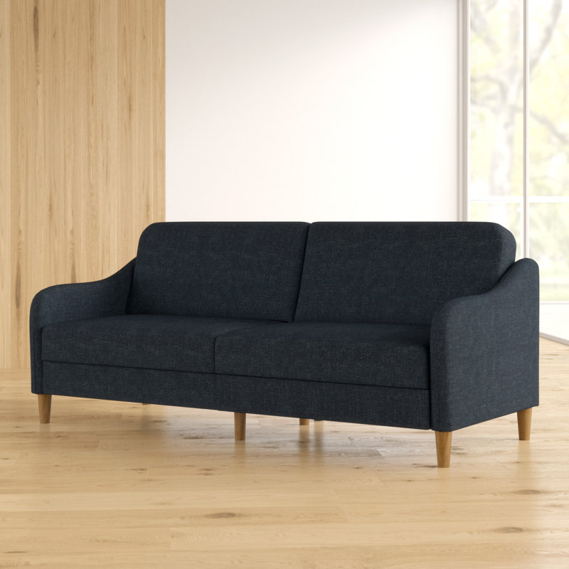 2 Seater Linen Blend Sofa, Navy Performance