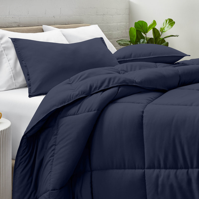 Soft All Season Comforter Set, Twin Comforter + 1 Standard Sham, Midnight