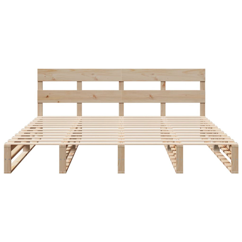 Bed, 200 x 200cm, Brown