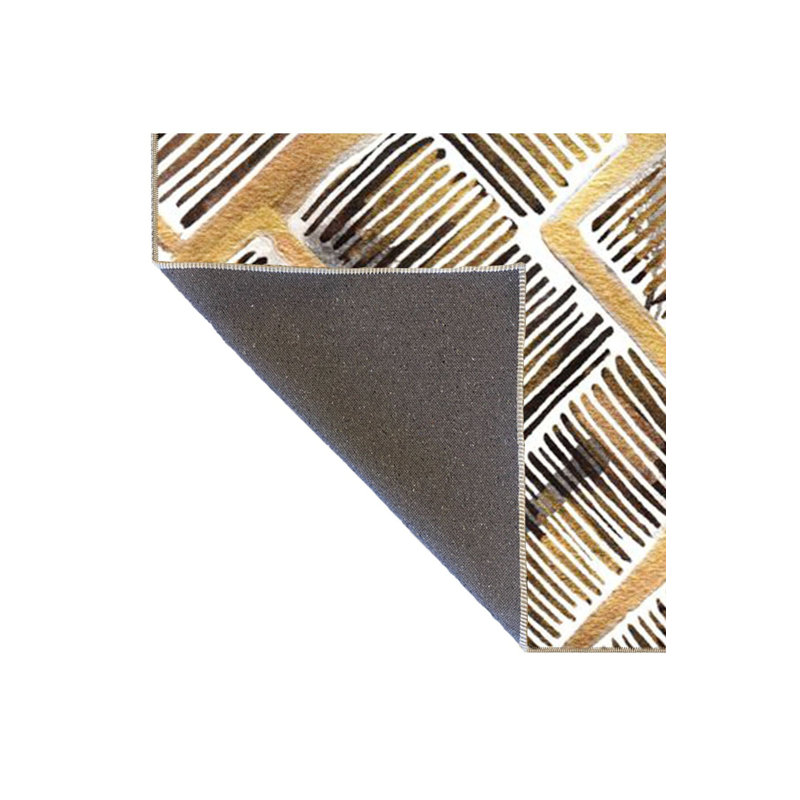 Tapis lavable doux à texture douce losange, Tapis de couloir 4 pi 11 po x 9 pi 10 po inclus