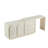 Modern Cream Vanity Desk with Storage Cabinet, 3 Drawers and 2 Doors, Extendable Makeup Vanity Table for Bedroom