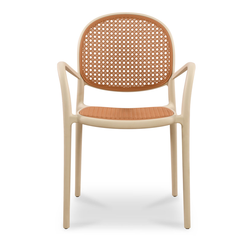 Soren Outdoor Dining Chair Black-Set Of Two, White