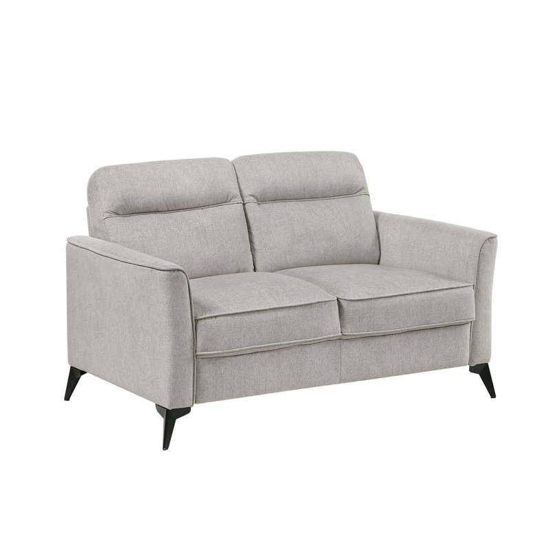 Causeuse moderne pour salon en microfibre avec coussins confortables, Tanné