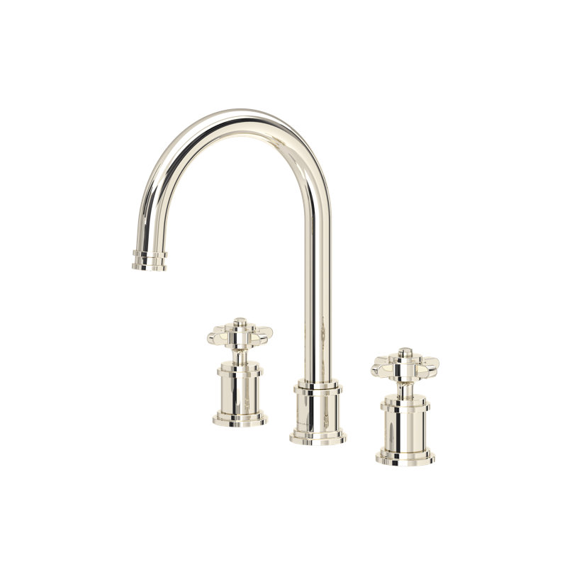 Armstrong Widespread Lavatory Faucet with C-Spout, Polished Nickel