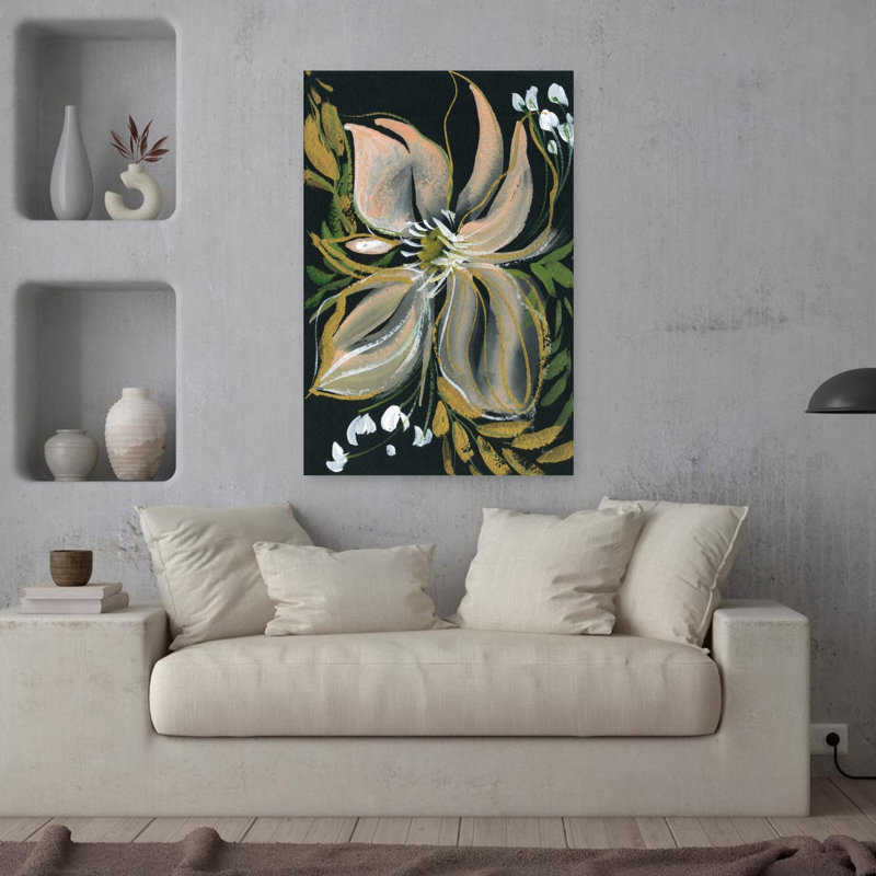 Contemporary Art Contemporary Flower Art by Kristy Rice - Wrapped Canvas Print, 91.44 cm H x 60.96 cm W