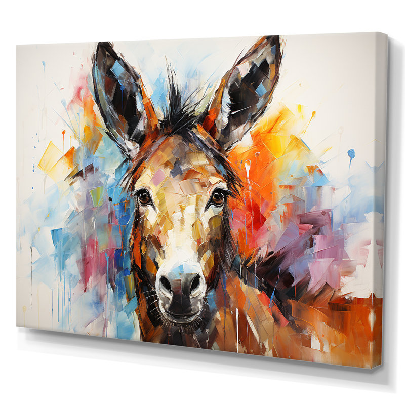«Abstract Donkey Reverie», art mural sur toile, L 12 po x H 20 po x P 1 po, Toile tendue