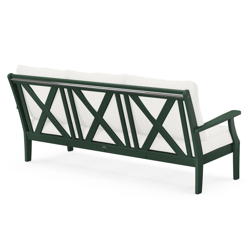 Braxton Deep Seating Sofa, Green, Spiced Burlap