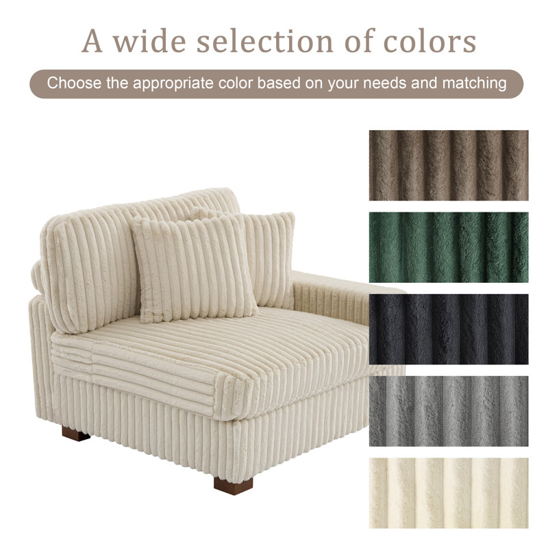Upholstered Side Chair with Footstool, White