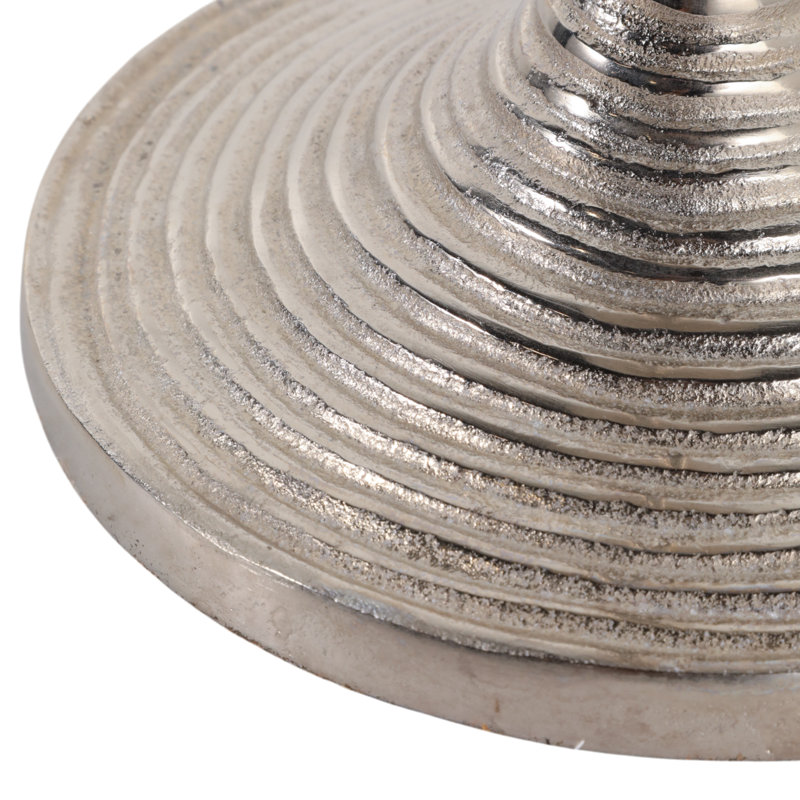 Table d'appoint décorative en marbre avec base en métal Jackest, Plateau rose doux / base argentée