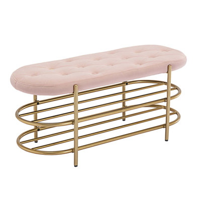 Rosheda Velvet Upholstered Storage Bench