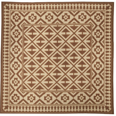 Modern One-of-a-Kind Square 8' X 8' Hand Knotted Area Rug