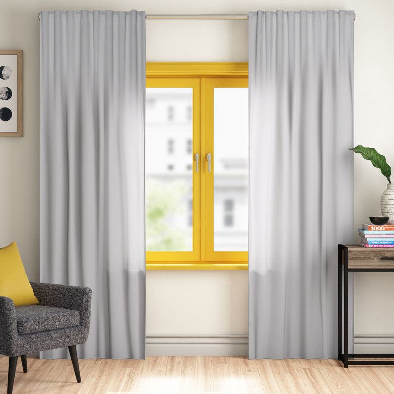 Moquin Blackout Vorhänge Und Gardinen Single Panel, 245cm H x 140cm W, Dark blue