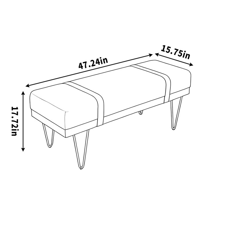 Hutzler, H 17,72 po x l 47,24 po x P 15,75 po