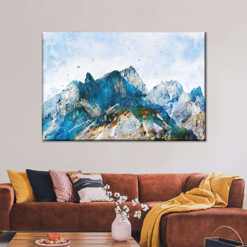Mountain Scene Canvas Print, 32" H x 48" W x 1.25" D