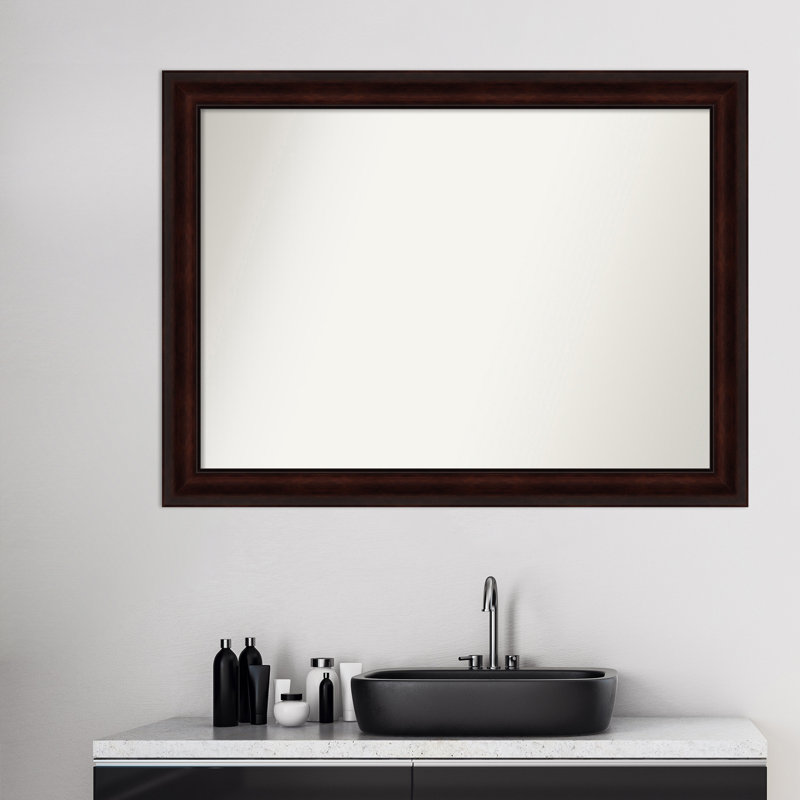 Miroir de salle de bain brun, 32 po x 43 po