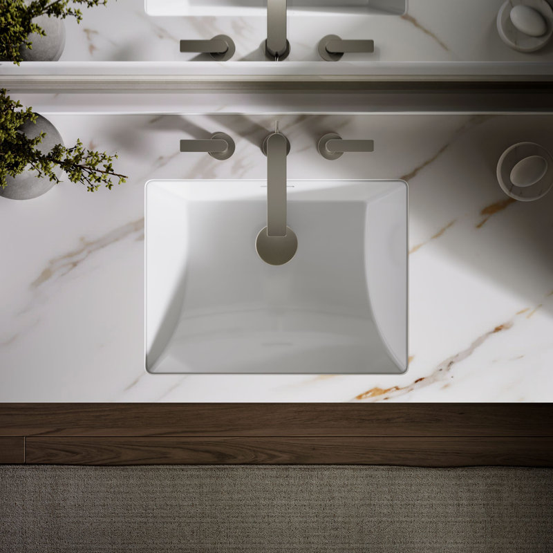 Brazn Rectangle Undermount Bathroom Sink
