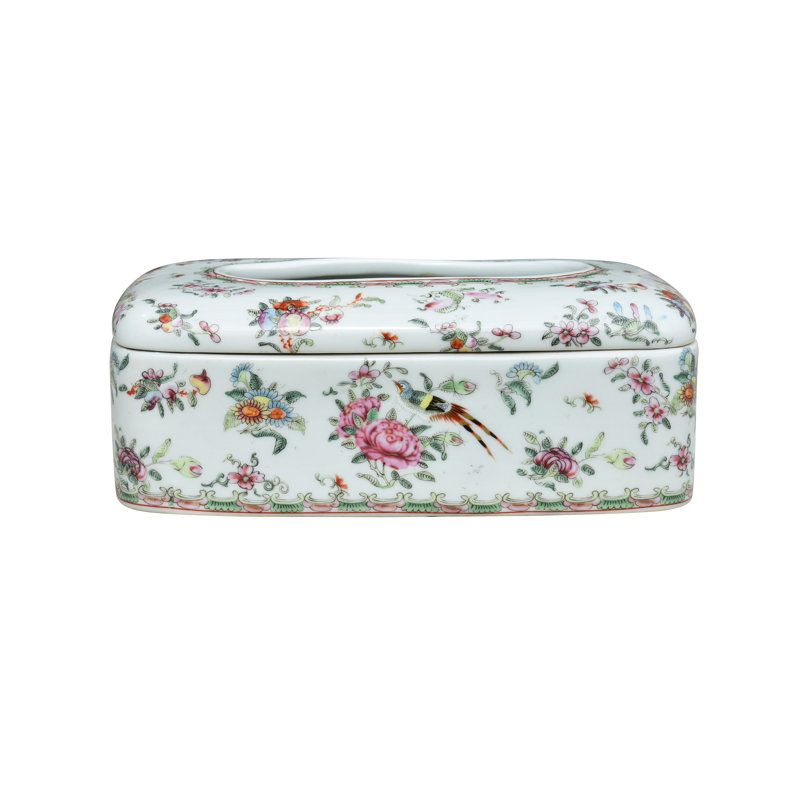 Porte-papier hygiénique en porcelaine rose