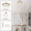 10 lumières de style moderne en cristal avec escalier et plafonniers hauts