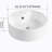 Ceramic Rotundity Above Counter White Bathroom Sink Art Basin
