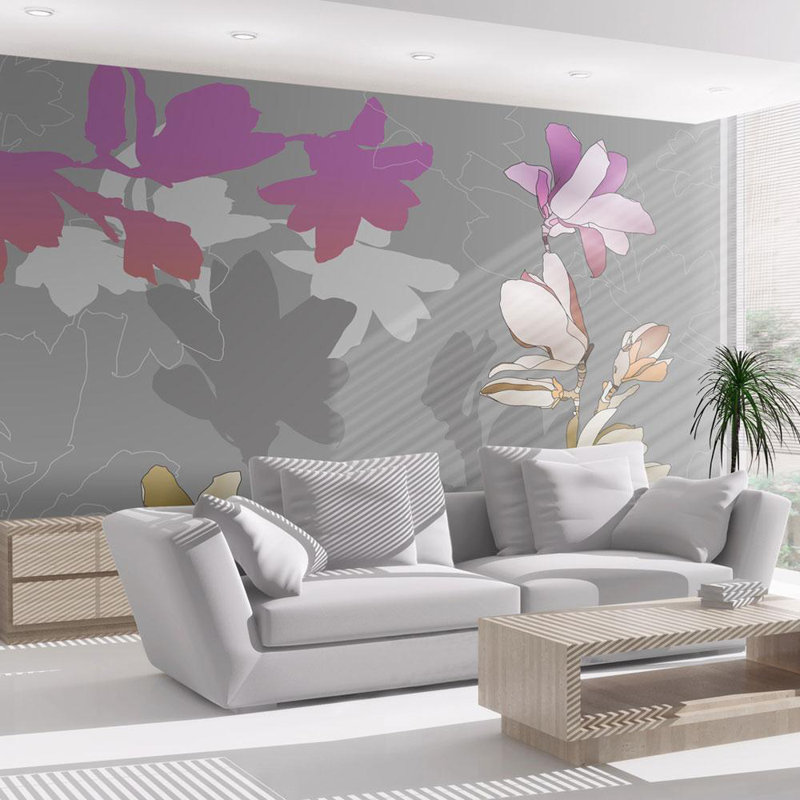 Floral Wall Mural, 90" L x 118" W