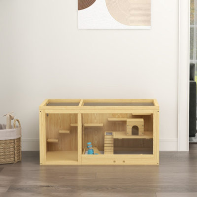 Cage à hamster en bois