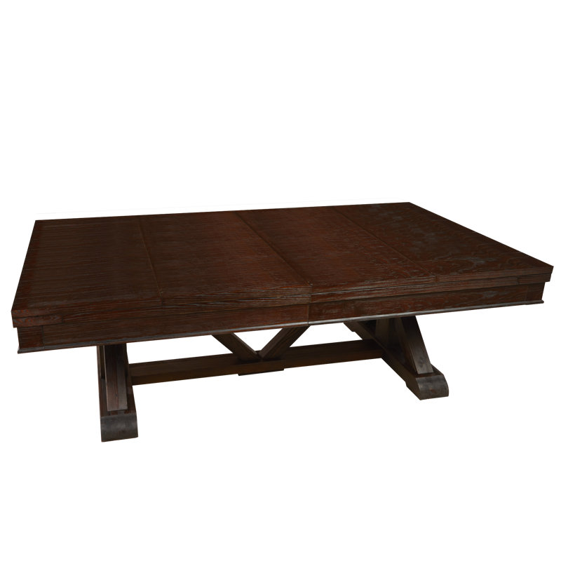 Playcraft Brazos River 8' Slate Pool Table With Dining Top & Benches/Professional Installation Included, Camel