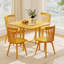 Extendable Square Dining Table with Wood Base