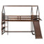 Lit mezzanine pour enfants Havenwood House avec glissade et étagères de rangement-135867338-135867337