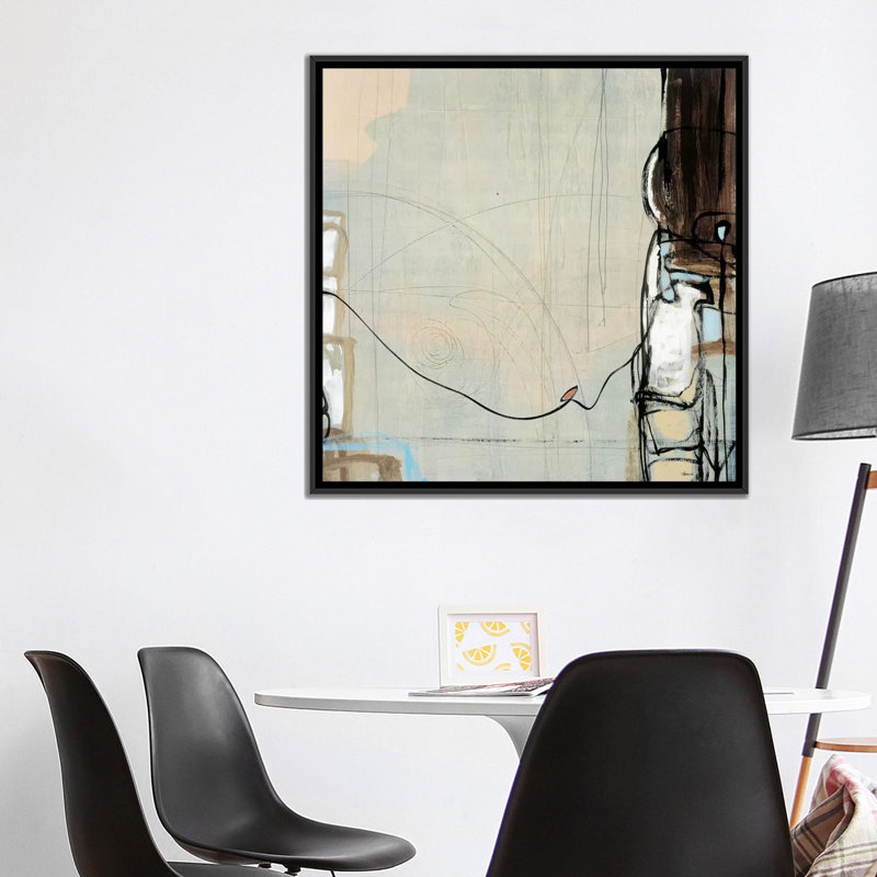 « projection i », impression sur toile, H 18 po x l 18 po x P 1,5 po, Toile avec cadre noir, Pas de tapis