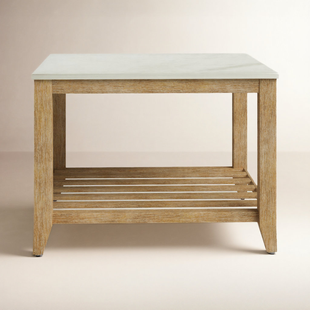 Leticia 24" Genuine Marble Coffee Table