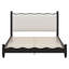 Lit plateforme avec tête de lit tapissier festonnée, structure en bois-606587727-606587726