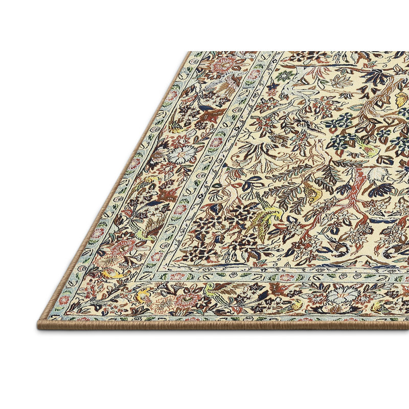 Tapis oriental beige, Rectangle 5 pi x 7 pi