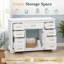 Meuble-lavabo simple autoportant 48 po avec lavabo intégré, 6 tiroirs et quincaillerie dorée, 48 po