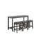 Doe 3 - Person Counter Height Dining Set,4 Piece Counter Height 60"W Pub Table Set with Tufted Linen Stools