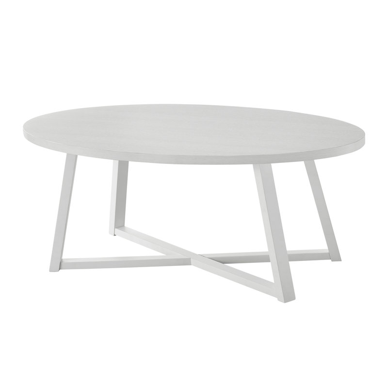 Table basse élégante en bois ovale